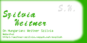 szilvia weitner business card